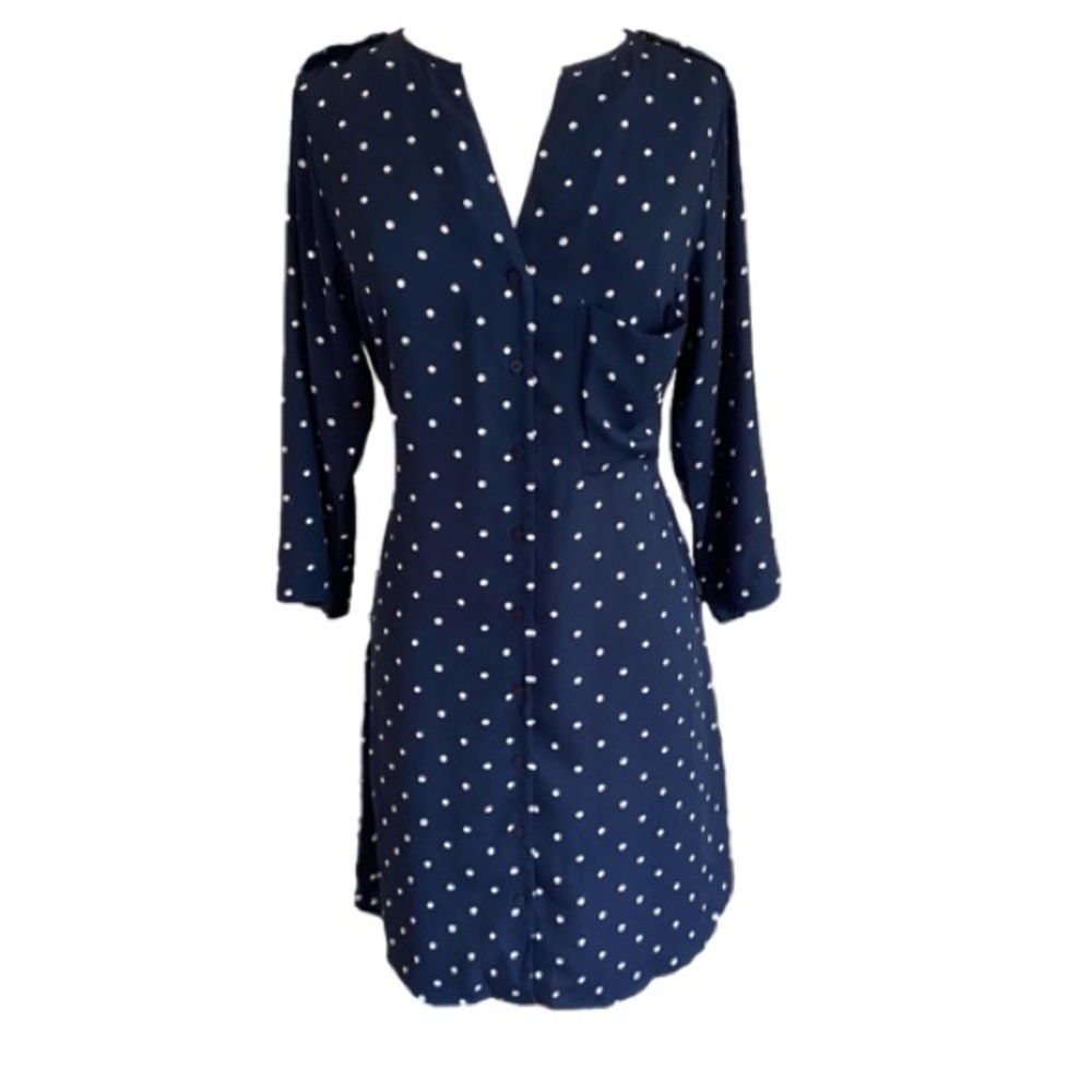 NWT Collective Concepts Polka Dot Shirtdress Size Small